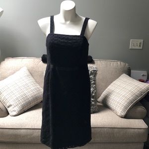 INC black eyelet cotton dress with decorative bow